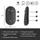 Logitech Pebble M350 Wireless Mouse-Dual connectivity: Connect the way you like via Bluetooth wireless technology or via the included tiny USB receiver
