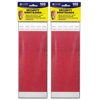 DuPont C-Line Tyvek Security Wristbands - Red - 200 Pack (CLI89104-2)-The single-use, waterproof wristbands are great for parties, events, field trips or tagging inventory and supplies