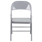 Flash Furniture HERCULES Series Triple Braced & Double-Hinged Grey Metal Folding Chair-Metal Folding Chair