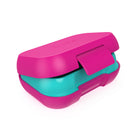 Bentgo Kids Snack Leak-Proof Container - Fuchsia/Teal-Pack Healthy Portions: Sized perfectly for snack time with 2 convenient compartments to keep dry and wet snacks separate
