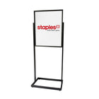 Futech BR-28F Floor Sign Holder, 60" x 24" x 15", Matte Black-Frame size: 22”W x 28”H