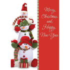 Merry Christmas & Happy New Year, Snowman, 18 Pack-Printed on premium coated card stock
