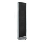 Azar Displays Two-Sided Pegboard Floor Stand, 60" x 16", Black (700256-BLK)-Black acrylic