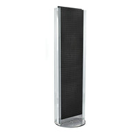 Azar Displays Two-Sided Pegboard Floor Stand, 60" x 16", Black (700256-BLK)-Black acrylic