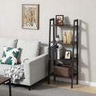 Vasagle 4-Tier Industrial Style Ladder Shelf - Dark Brown-Easy assembly
