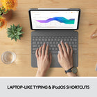 Logitech Combo Touch Backlit Keyboard Case for Apple 12.9" iPad Pro (5th Gen) - Oxford Grey-10