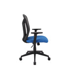 Brassex Abel Desk Chair - Black/Blue-Adjustable height armrest