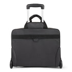 Bugatti 17.3" Business Case on Wheels, Black-Crafted from 2-tone polyester material with rubber-like trim for durability and a sleek finish