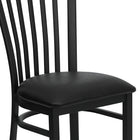 Flash Furniture HERCULES Series Black School House Back Metal Restaurant Chair - Black Vinyl Seat-CA117 Fire Retardant Foam
