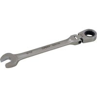 Gray Tools 3/8" Combination Flex Head Ratcheting Wrench, Stainless Steel Finish-Size: 3/8"