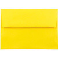 JAM Paper A8 Invitation Envelopes, 5.5 x 8.125, Brite Hue Yellow Recycled, 1000 Pack (96334B)-Yellow