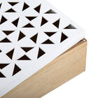 Truu Design Malmo Cut-out Wood Storage Box, Set of 2, 7.75 x 4.5 x 7.75 inches, Wood-Modern & sleek: beautifully hand carved for a unique and stylish look