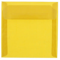 JAM Paper 6 x 6 Square Envelopes, Gold Translucent Vellum, 250 Pack (PACV577H)-Gold translucent envelope