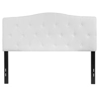 Flash Furniture Cambridge Tufted Upholstered Full Size Headboard - White Fabric-Contemporary Style