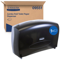 Kimberly-Clark Professional Combo Unit Standard Toilet Paper Dispenser (09551) - Black-Combo unit toilet paper dispenser