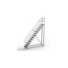 Tri-Arc Safety Slope Rolling Ladder, 13 Step, 130" x 124", Serrated (KDEC113242)-Frame Material: Steel