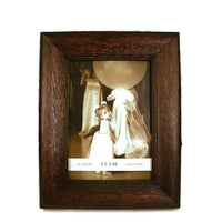 Elegance 5" x 7" Wood Photo Frame, Rustic Convex Border-This wood photo frame feature a wide border, in portrait and landscape formats, for placing on a coffee table or night table.