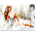 Designart Lay Back and Relax 3-Panel Sensual Canvas Art Print, (PT2927-36 - 28)-Print