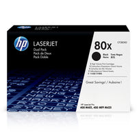 HP 80X (CF280XD) Black High Yield Original LaserJet Toner Cartridges, 2 Pack-Colour: black