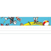 Eureka 9 5/8" x 3 1/4" Self Adhesive Name Plate Cat In The Hat, 108 Pack (EU-833130)-Theme/design: Cat in the hat