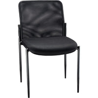 Staples Roaken Mesh Guest Chair without Arms - Black-Upholstery material: Mesh