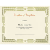 St. James Premium Weight Certificates, Jazz Design, Gold Foil, Ivory, 15 Pack-Free downloadable templates from www.first-base.com