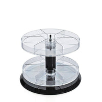 Azar Displays 2 Tier Acrylic Counter Display with Dividers (226020)-Made from acrylic