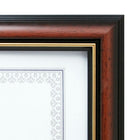 kieragrace Kylie Document Frame, 8.5 x 11", Brown with Gold Border, 12 Pack-Hangers on the back for vertical or horizontal wall display