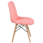 Flash Furniture Shaggy Dog Hermosa Pink Accent Chair-Hermosa Pink Shaggy Upholstery