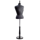 Eddie's Hang-Up Display Ltd. Female Blouse Form, Neck Block, Tall Base, Black Jersey, Adjustable (154028)-These blouse forms make pinning garments simple for super easy displays