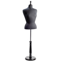 Eddie's Hang-Up Display Ltd. Female Blouse Form, Neck Block, Tall Base, Black Jersey, Adjustable (154028)-These blouse forms make pinning garments simple for super easy displays