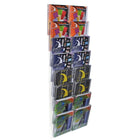 Azar Displays 51.75" x 19" 16-Pocket Letter Size Crystal Styrene Modular Wall Mount Display (252325)-Use for printed material measuring 11"H x 8.5"W