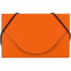 JAM Paper Colourful Business Card Holder Case with Round Flap - Orange Chipboard-English only packaging