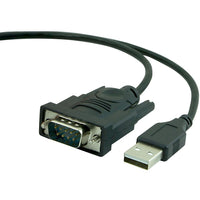 Staples 1' USB to Serial Adapter, Black-Plug-and-play solution for devices with serial plugs