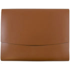 JAM Paper Italian Leather Portfolio With Snap Closure, 10.5 x 13 x 0.75, Brown, 12 Pack (2233320843B)-Brown