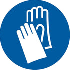 Accuform Signs Gloves Pictogram Labels, Vinyl, Roll, 2" L x 2" W-Format Roll