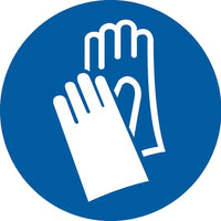 Accuform Signs Gloves Pictogram Labels, Vinyl, Roll, 2" L x 2" W-Format Roll