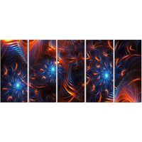Designart Large Fire & Ice Gallery-Wrapped Canvas, (PT3001-401)-Print