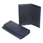 Club Rochelier Ladies Clutch Wallet with Checkbook & Gusset - Navy-1 Detachable checkbook holder