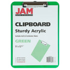 JAM Paper Plastic Clipboards, 9" x 13", Green, 2 Pack (340926880g)-Made from plastic