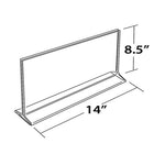 Azar Displays 8.5" x 14" Horizontal Top Load Acrylic Sign Holder, Clear, 10 Pack (142713)-Cards can be inserted back to back for easy viewing