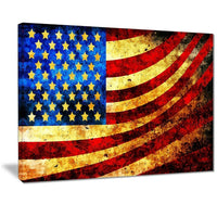Designart- God Bless America Flag Canvas Art, (PT3017-20X40)-Print