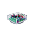 Azar Four Compartment Revolving Desk Organizer, 6" x 6" x 2.5", 2/Pack (556352)-Material Thickness: 3/16" Thick