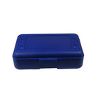 Romanoff Products 8 1/2" x 5 1/2" x 2 1/2" Pencil Box, Blue-Blue