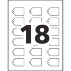 Avery White Laser/Inkjet Print-to-the-Edge Tags with Strings, 2" x 1.25", 180 Pack (22848)-2" x 1.25" White