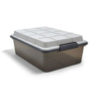 TRU RED 36.8 L Water and Dust Resistant Storage Tote with Locking Lid-Modular, nestable and stackable to make the most of limited space