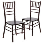 Flash Furniture HERCULES Series Wood Chiavari Chairs - Walnut - 2 Pack-1100 lb. Static Weight Capacity