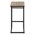 Monarch Specialties 2172 Accent Table - 24"H/Dark Taupe/Black Metal-Product dimensions: 18 Inch W x 11.75 Inch D x 24 Inch H