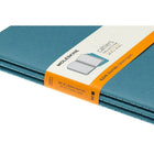 Moleskine Cahier Journal, Large, Ruled, Set of 3, Brisk Blue, Soft Cover (CH016B44)-120 pages each journal, plain format