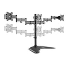 IntekView Freestanding Triple Monitor Stand-Height adjustment for better position, monitor adjustment vertically